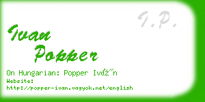 ivan popper business card